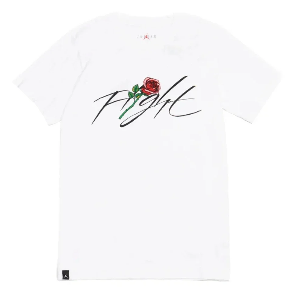 NEW Jordan Brand Sorry Crew Sz Small White T-Shirt DQ7390-100